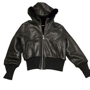 Vintage Baby Phat Jacket Coat Women Size XL Hooded Leather Y2K